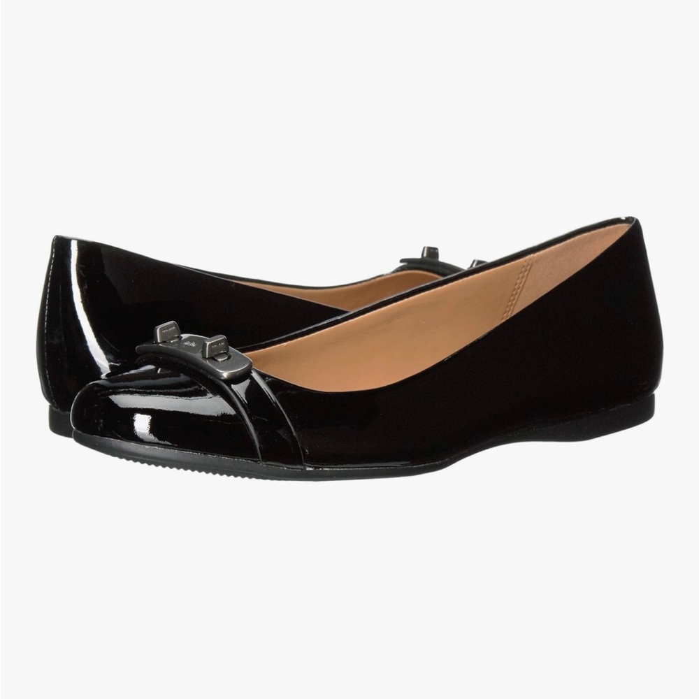 Coach Black Patent Leather Flats